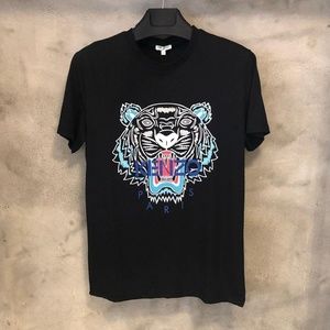 KENZO MEN"S TIGER"S T"SHIRT BLACK LARGE
